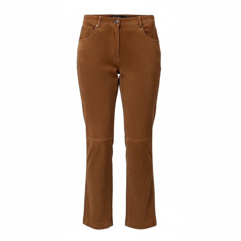 Vintage Genuine Suede Fibers by Barbara Lesser‎ Pants Trousers Tan Sz 4